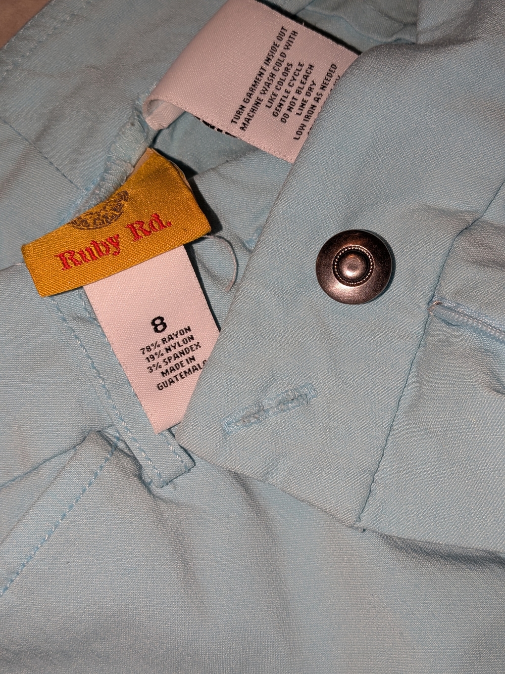 Ruby Rd. Light Blue Capris - Picture 2 of 2